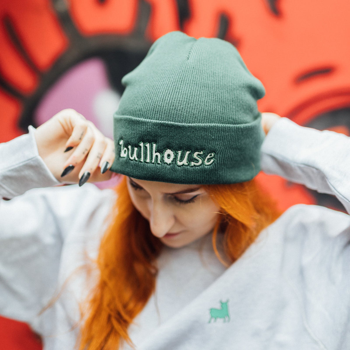 Bullhouse Brew Co. Branded Green Beanie 