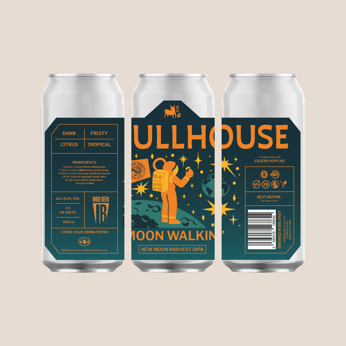 Bullhouse Brew Co. Moon Walkin 440ml DIPA