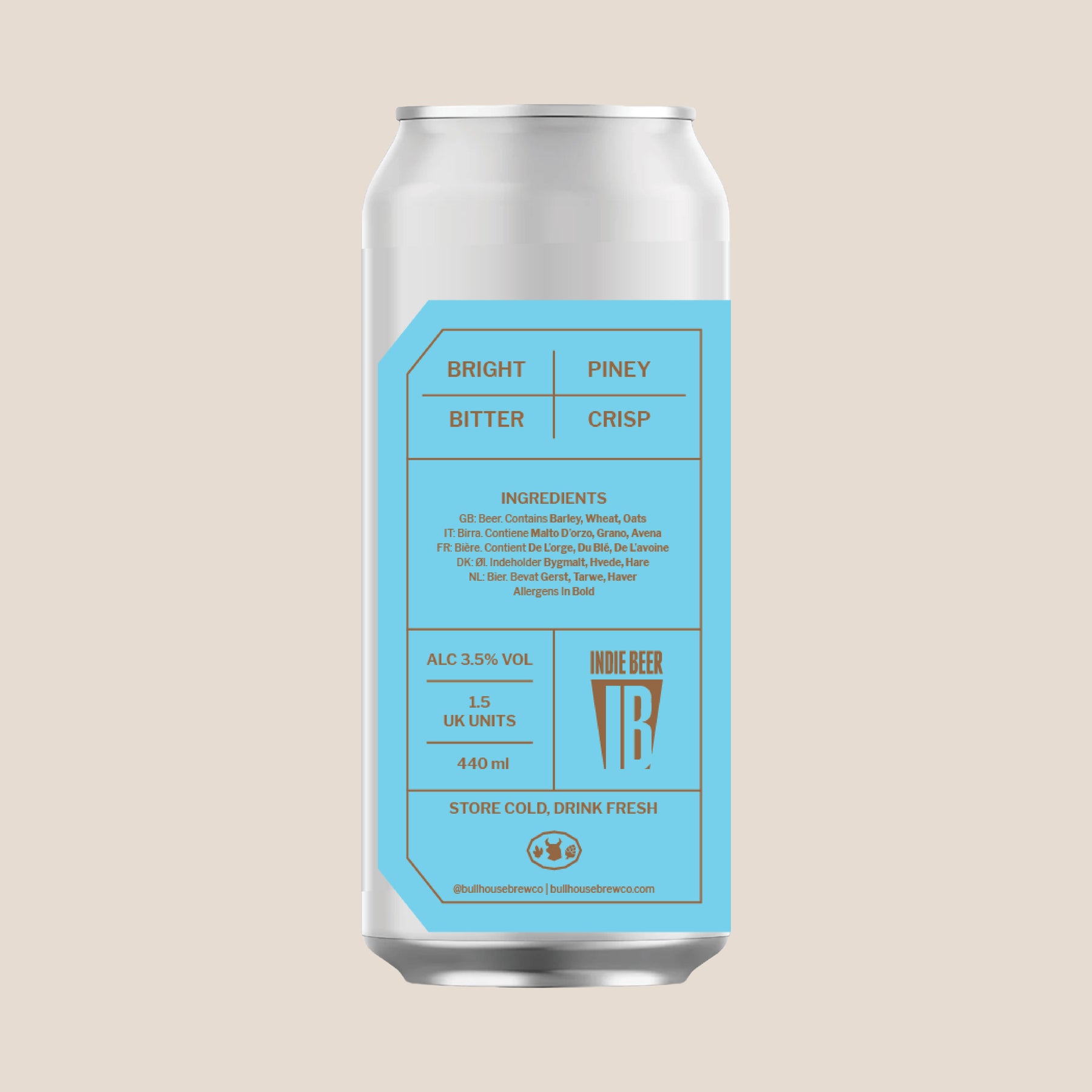 Bullhouse Brew Co. Pie Face 440ml West Coast Pale Ale