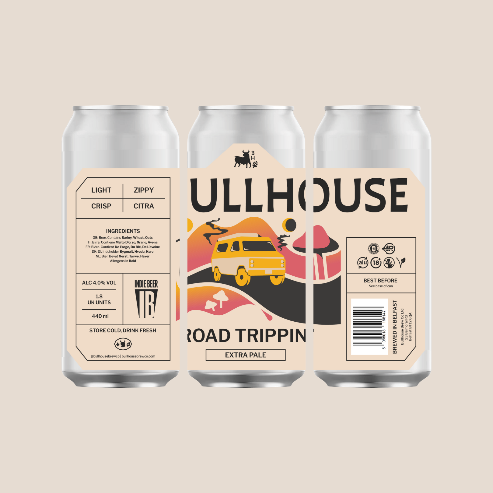 Bullhouse Brew Co. Road Trippin 440ml Extra Pale Ale
