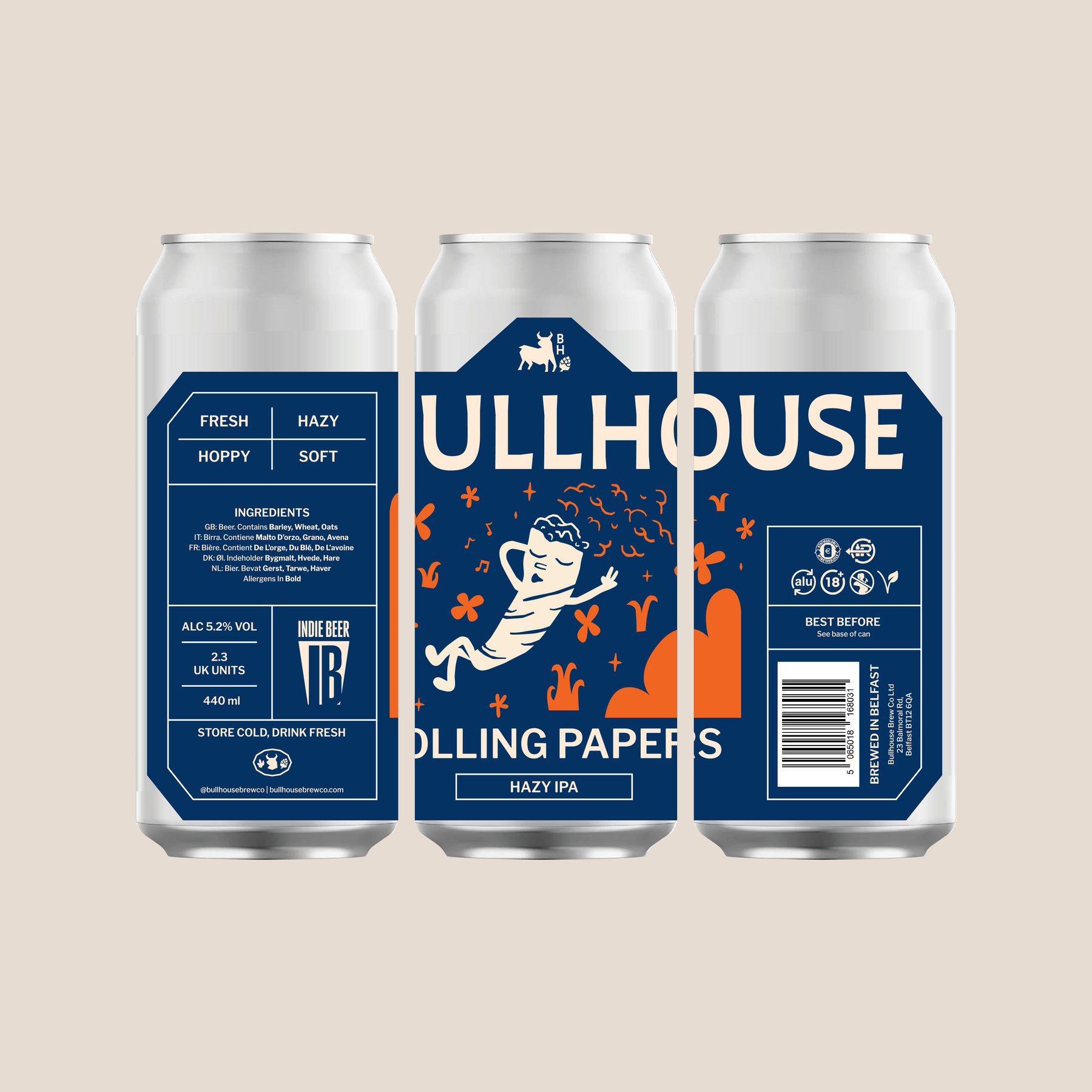 Bullhouse Brew Co. Rolling Papers 440ml Hazy IPA