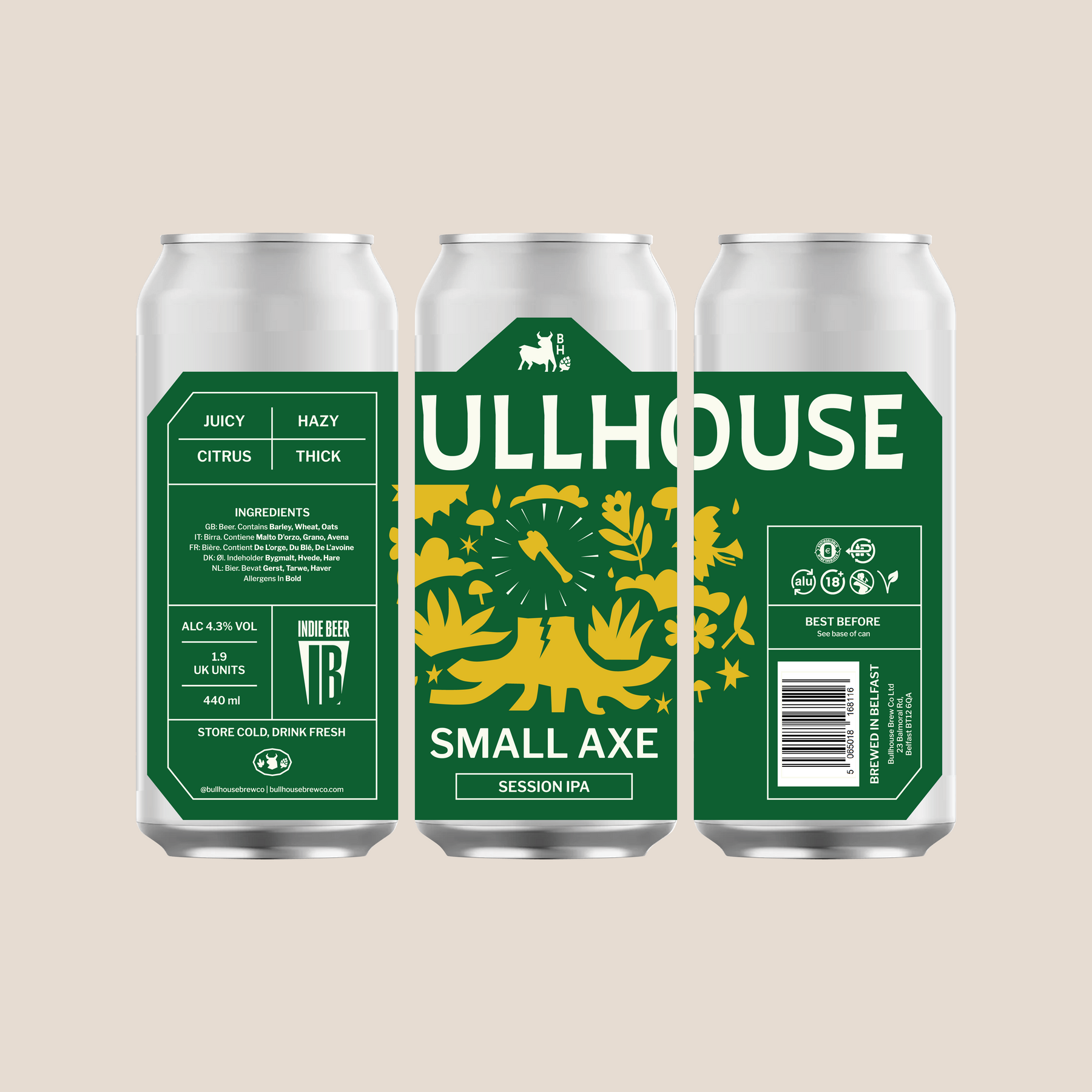 Bullhouse Brew Co. Small Axe 440ml Session IPA