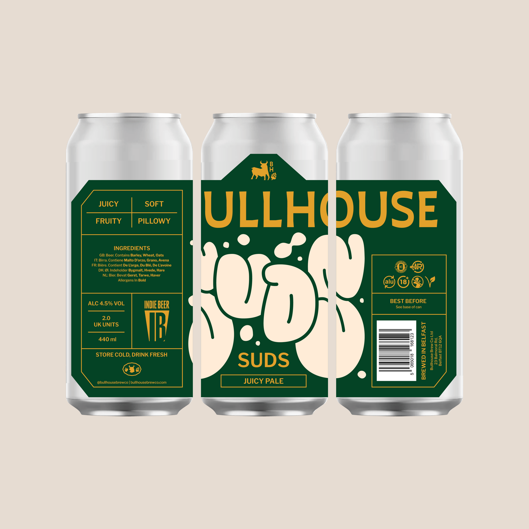Bullhouse Brew Co. Suds 440ml Juicy Pale Ale