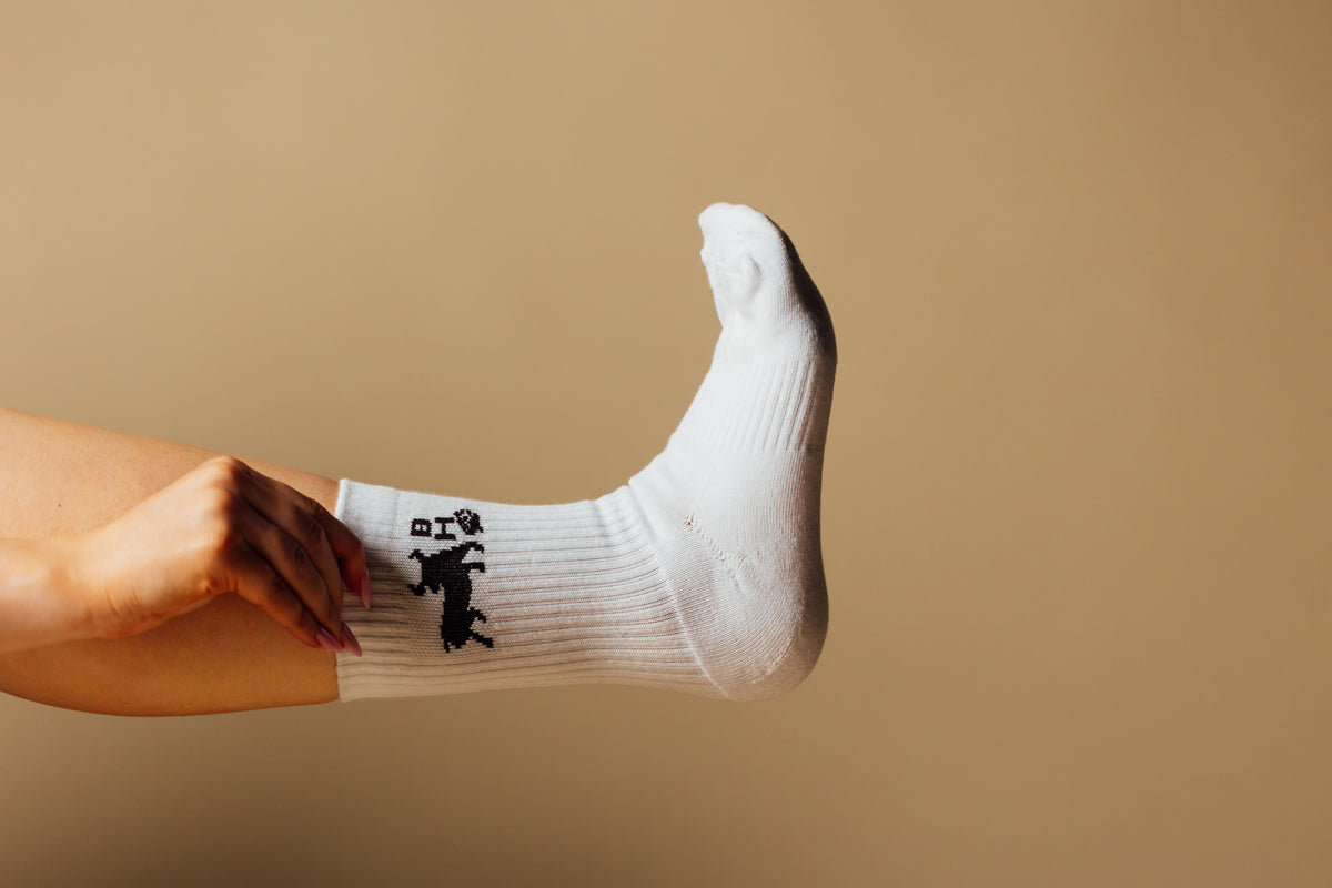 Bullhouse Brew Co. Branded White Socks