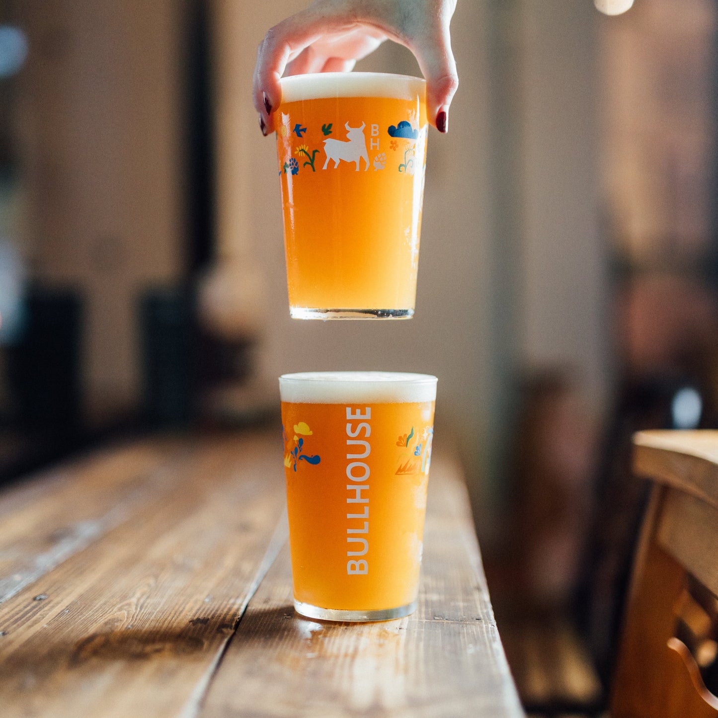 Bullhouse Brew Co. Branded Pint Glass