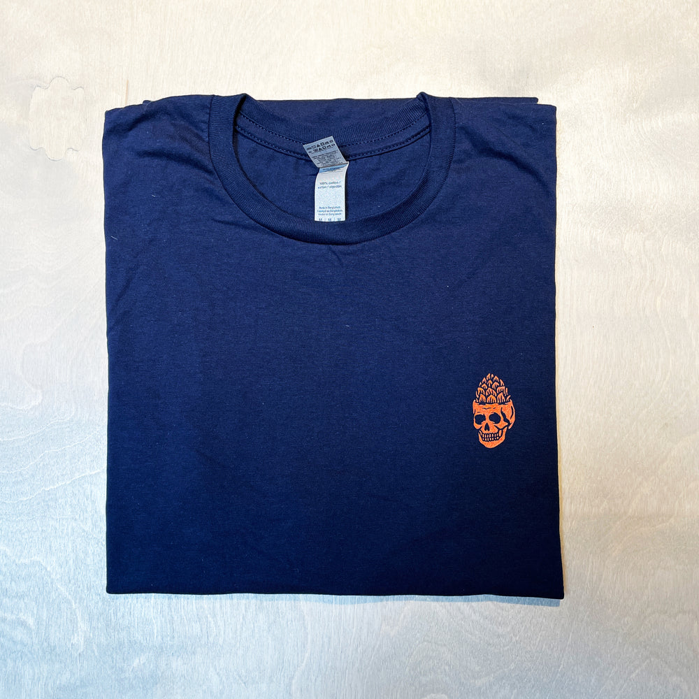 Rolling Papers Skull T-Shirt (Navy)